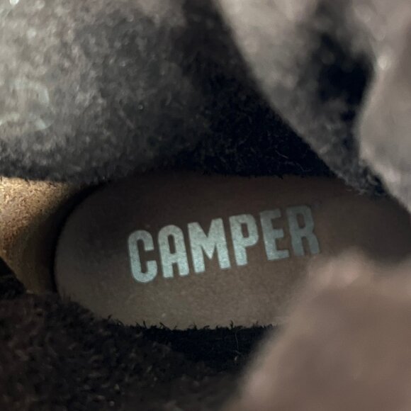 Camper Leather Suede Moto Western Winter Tall Boots Boho Slouchy Relaxed Field - Picture 6 of 10